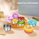 thumbnail image 1 of 6 recipientes para aderezo de ensalada de condimentos para niños, 1.9 oz/55 ml, recipientes reutilizables para salsa de salsa de salsa de unicornio pequeña con tapas, silicona para niños pequeños, 1 of 2