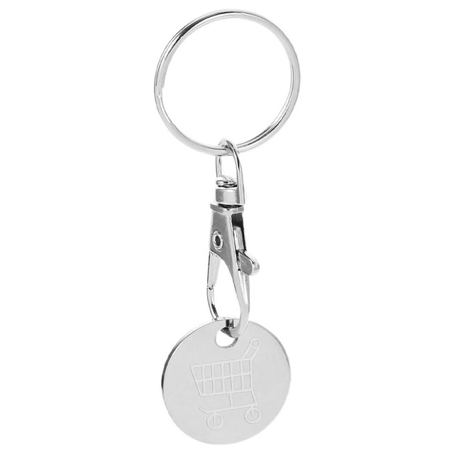 KAKOWELY shopping trolley token Shopping Trolley Tokens Key Ring Shopping Cart Coin Quarter Keychain Portable Key Rings Keyrings Decorations For Shopping Cart Grocery Shopping Trolleys