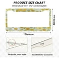 thumbnail image 4 of Coolnut White Yellow Flowers License Plate Frame 2 Pack 2 Holes Car Aluminum License Plate Holder Automotive Parts Decoration Universal with Screw Caps Cover, 4 of 7