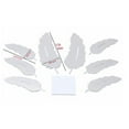 thumbnail image 3 of 8 Pcs/ Set 3D Feather Mirror Mirror Decals DIY Wall Stickers Removable DIY Acrylic Wallpaper Home Room Decoration Decals, 3 of 7