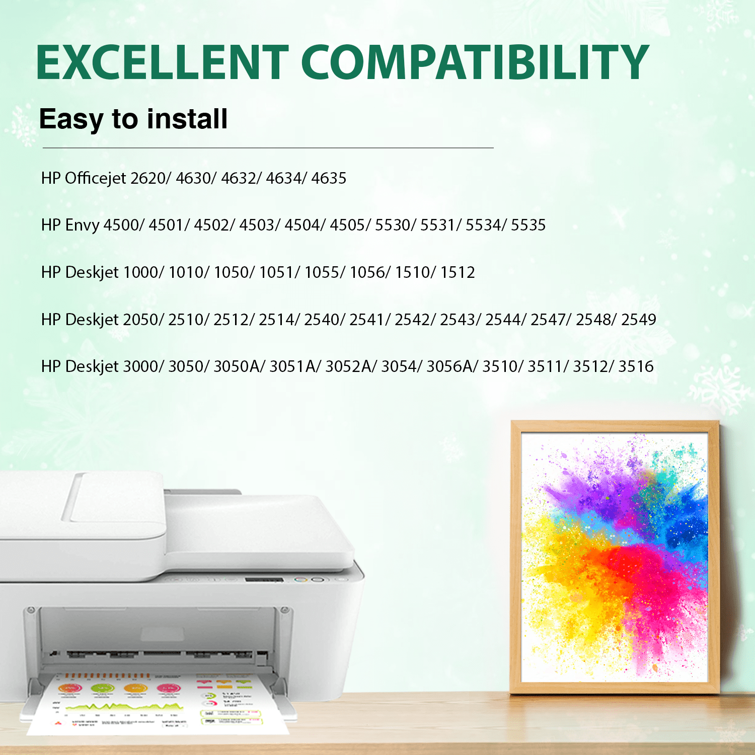 61 Ink Compatible for HP 61 Ink Cartridge Combo Pack for HP Ink 61 for Envy 4500 5530 4502 Printer ( Black,Tri-color)