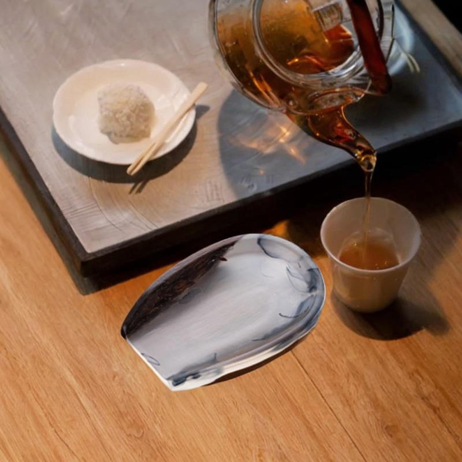 CarpNettore Coffee Bean Cup Cha He Tray Wood Resin Coffee Accessory Measuring Tray Weighing Color C