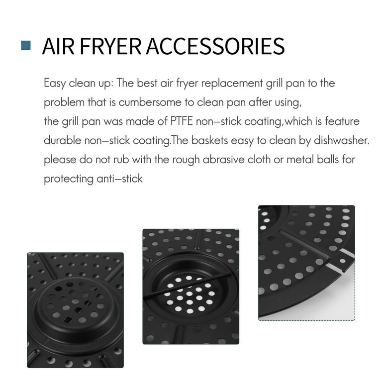 Replacement Pan For Power Dash 2qt-2.6qt Air Fryers, Crisper Plate,  Accessories