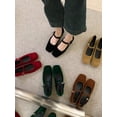 thumbnail image 5 of Nuevos zapatos Mary Jane rojos y negros para mujer, zapatos de vestir de tacón bajo de cuero de alta calidad, zapatos de mujer con punta cuadrada y correa de hebilla poco profunda, 5 of 5