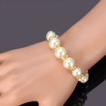 thumbnail image 4 of DESIGNICE 2026 New Jewelry Sets Elegant Luxury Lady Jewelry Pearl Set Necklace Earrings Bracelet Three Piece Set for Party, Wedding, Anniversary, Gift (Gold), 4 of 8