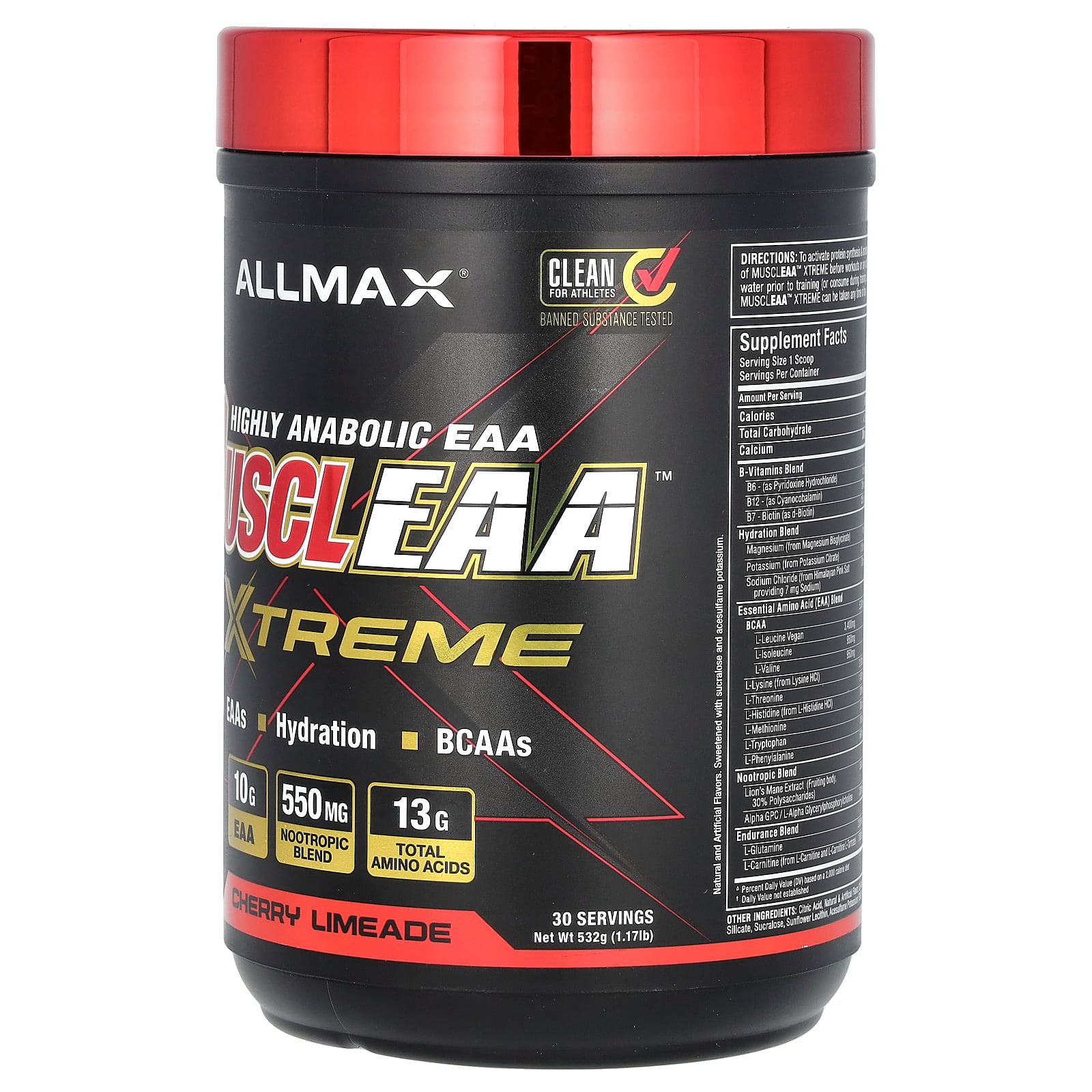 ALLMAX MUSCLEAA™ Xtreme, Cherry Limeade, 1.17 lbs (532 g)