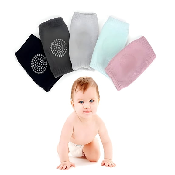 TELOLY 5-Pair Baby Crawling Knee Pads Set - Anti-Slip and Safe Leg & Elbow Protectors for Active Toddlers Knee Pads For Babies Crawling And Learning To Walk, Cotton Knee Pads For Knee Pads
