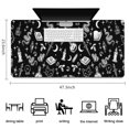 thumbnail image 5 of Long Mouse Pads for Desk,Black Gothic Cat Snake Moon Pattern Desk Mats on Top Of Desks, Desk Mouse Pad Extra Large with 3mm Non-Slip Base and Stitched Edge for Gaming,Office,Work,Home 47.3"x23.6", 5 of 6
