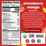 (3 pack) Noka Organic Superfood Smoothie Pouches, Plant Protein, Strawberry Mango, 4.22oz, 4 Pack