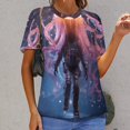 thumbnail image 6 of Octopus in The Mysterious Ocean Women's T-Shirt Short Sleeve T Shirts Tops Tee Ladies Loose T, 6 of 6