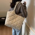 thumbnail image 2 of Bolso Transporte Mano Informal para Mujer Acolchado Color Sólido Otoño Invierno, 2 of 9