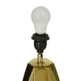 thumbnail image 6 of CosmoLiving by Cosmopolitan 26" Geometric Gold Table Lamp with White Linen Shade, 6 of 9