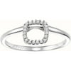 Keepsake Charming Square Diamond Accent Enhancer Ring in 10kt White Gold