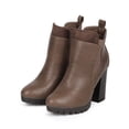 thumbnail image 5 of New Women Wild Diva Kimber-04 Leatherette Chelseas Chunky Heel Bootie Size, 5 of 5