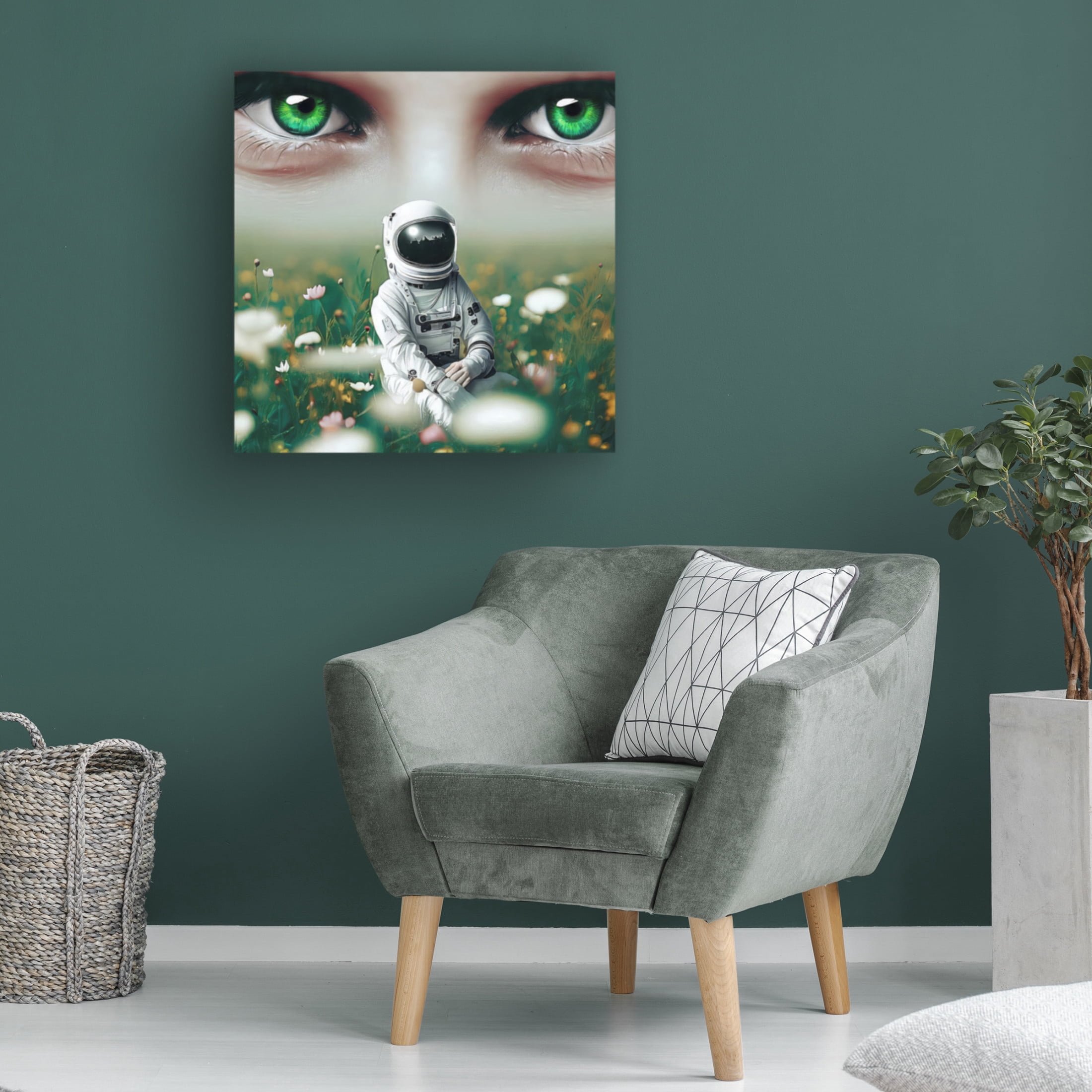 Canvas Wall Art - David Manlove 'Home 1' Wall Art for Living Room, Bedroom, or Office Décor by Trademark Fine Art - 35 x 35 Inches