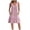 Pink, variant on Ayolanni Solid Spring Dresses for Women Modest V-Neck Sleeveless Midi A-Line Dress Ruffle Beach Pleated Casual Vacation Sundress with Pockets Green L