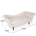 thumbnail image 4 of Calvert Contemporary Chaise Lounge with Scroll Arms, Beige and Dark Brown, 4 of 8