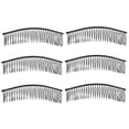 thumbnail image 2 of Peines de plástico para mujer, 30 dientes, peine lateral de metal, 37 x 108 mm/1,46 Negro, 2 of 9