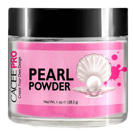 Acrylic Powder for Nails, Pearl Color Nail Art, 1oz Jar by Cacee, For Professional Acrylic Nail Kit, Premix of Pigments, Pearlescent & Metallic