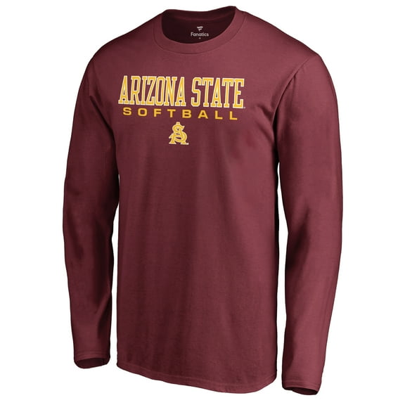 Men's Maroon Arizona State Sun Devils Team Unity Softball Long Sleeve T-Shirt