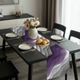 thumbnail image 2 of Purple Grey Ombre Table Runner 60 Inches Long, Modern Geometric Abstract Aesthetics Cream Kitchen Coffee Dining Table Decoration for Home Party Birthday Wedding Home Decor 13x60 Inches, 2 of 8