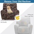 thumbnail image 4 of HELLHERO 4 Pcs Dead Leaf Pattern Design Recliner Slipcovers, with Elastic Bottom Recliner Chair Covers Anti Scratch Brushed Recliner Couch Covers for Apartment Home, 4 of 8