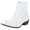 White, variant on Mens Genuine Leather Ankle Boots Side Zipper Mens Dress Boots, White