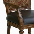 thumbnail image 4 of Comfort Pointe Chaise d'Appoint Kent en Chenille Rouge et Or et en Faux Cuir Marron, 4 of 7