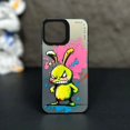 thumbnail image 3 of Fashion Graffiti iPhone15 Case Suitable for iPhone14 13Pro Max Models Cartoon Animal Pattern Matte Plated Soft Silicone Material, 3 of 5