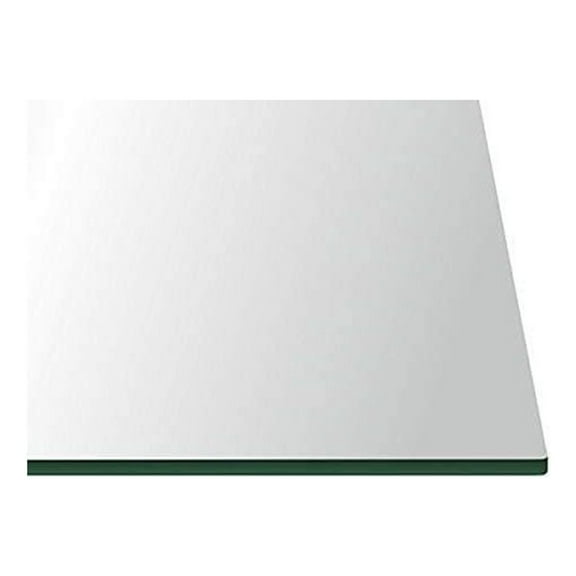 34" x 24" Rectangle Clear Tempered Glass Table Top 3/8" Thick - Flat Polish Edge