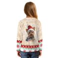 thumbnail image 2 of DISNIMO Yorkshire Terrier Printed Girls Lave-up Tops Christmas Snowflake Printed Kids Long Sleeve T Shirts Casual Loose Pullover Tops Tunic Blouse Fashion Comfy Shirts, 2 of 7