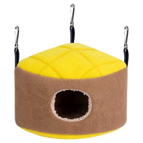 Parrot Nest Plush Snuggle Bird Warm Hammock Small Pet Winter Bed with Metal Hooks for Cockatiels Lovebirds