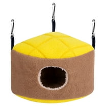 Parrot Nest Plush Snuggle Bird Warm Hammock Small Pet Winter Bed with Metal Hooks for Cockatiels Lovebirds