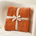 thumbnail image 3 of Battilo Orange Throw Blanket,Chenille Knit Throws,Farmhouse Halloween Blanket,Fall Throw,51"x67", 3 of 9
