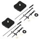 thumbnail image 1 of 2 juegos de punteros de movimiento de reloj de cuarzo de pared silencioso DIY Kit de repuesto para decoración de bordado del hogar negro, 1 of 14