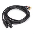 thumbnail image 4 of Cable XLR hembra doble a RCA doble Bling Bling JD6053‑3 m Cable de conexión de audio estéreo para micrófono, 4 of 12