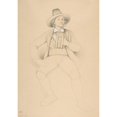 thumbnail image 2 of Théodore Valerio 14x18 Black Ornate Wood Framed Double Matted Museum Art Print Titled - A Man in Tyrolean Costume, Seated, Smoking a Pipe (1842), 2 of 5
