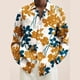 thumbnail image 3 of Camisa de hombre con estampado de flores y plantas vintage, informal, cómoda, de manga larga y botonadura sencilla, ropa de calle, blusa con solapa para hombre, 3 of 5