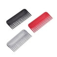 thumbnail image 3 of unbranded 3pcs Plastic Wide Teeth Combs Smooth Non Tangling Haircut Combs for Salon Household (Black Grey Red), 3 of 8