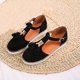 thumbnail image 5 of Zapatos de plataforma en forma de T hueca Baotou con borlas de verano, sandalias con hebilla de gamuza Wmkox8yii  shjk4880, 5 of 9