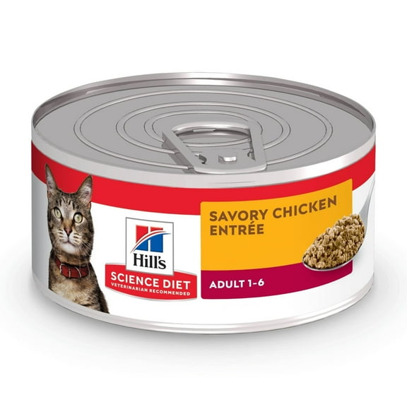 Hill's Science Diet Savory Chicken Wet Cat Food, 5.5oz Can 24pk