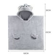 thumbnail image 3 of Bebamour Hooded Baby Towel,Baby Bath Towels Baby Super Soft Baby Hooded Towel Kids Hooded Beach Towel for Boys Girls, Machine Washable (Grey Elephant), 3 of 7