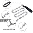 thumbnail image 3 of Chain Link Dog Leash Anti Chew Strong Anti Bite Dog Leash Comfortable Soft Padded Handle for Medium Large Dogs, 3 of 8