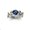 Dark Blue, variant on Women's Olive Leaf Blue Diamond Ring