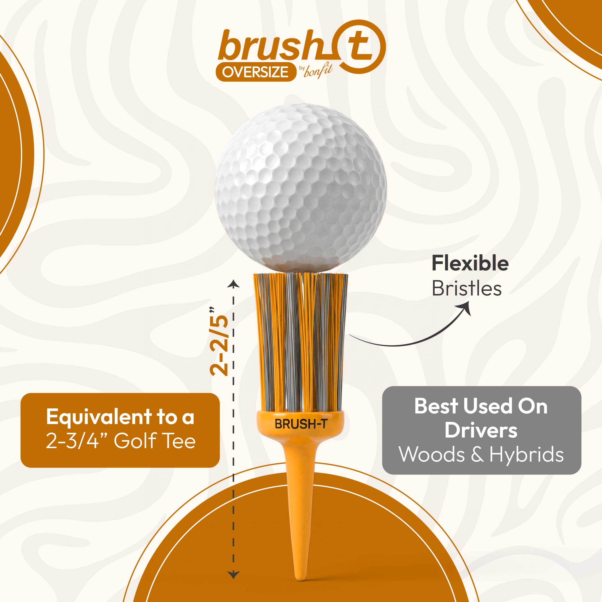 Brush-T Innovative Golf Tees, 3-Pack Multicolor photo 4