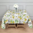 thumbnail image 3 of Yellow Lemon Fruit Olives White Pattern Square Tablecloth,Waterproof Square Table Cover,Wipeable Spillproof Washable Table Cover for Home Kitchen Party Decor 42"X42"(107x107cm), 3 of 6