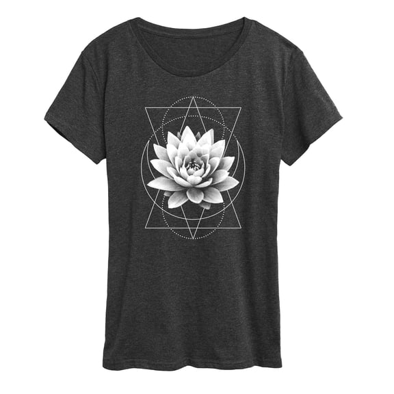 Instant Message - Lotus Flower Moon Short Sleeve Graphic T-Shirt