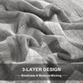 thumbnail image 2 of Ntbay 2 Pack Breathable Cotton Euro Pillow Shams,3 Layer Muslin Decorative Square Pillow Covers with Envelope Closure, 26" x 26", Gray Triangle, 2 of 5