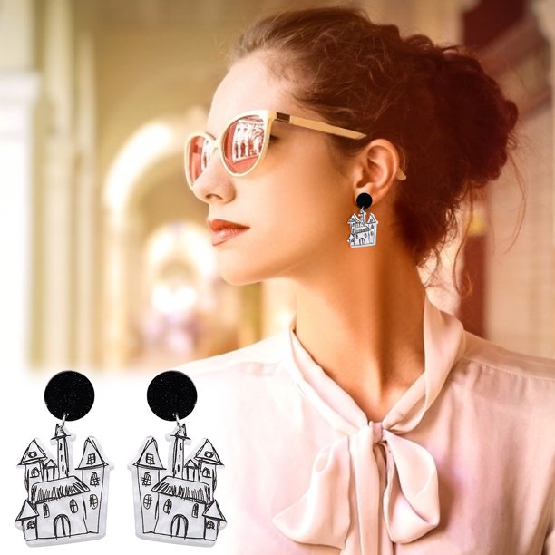Pendientes de joyería de Halloween de vacaciones de acrílico de moda para mujer Wmkox8yi sjalhkljlk4625