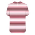 thumbnail image 5 of Pxiakgy Womens Striped Summer Tops V Neck Collared Dressy Casual T Shirts Blouses 2025 Trendy Clothes Women Cotton Shirt Printed Fashion Down Shirts Casual Tops Long Sleeve Blouse Watermelon Red Xl, 5 of 9